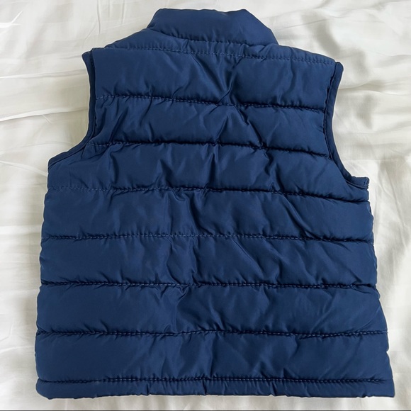 Old Navy Blue Puffer Vest, Size 6-12 months - Picture 2 of 4